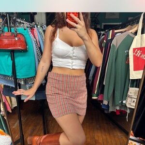 VINTAGE INSPIRED Plaid Mini Skirt